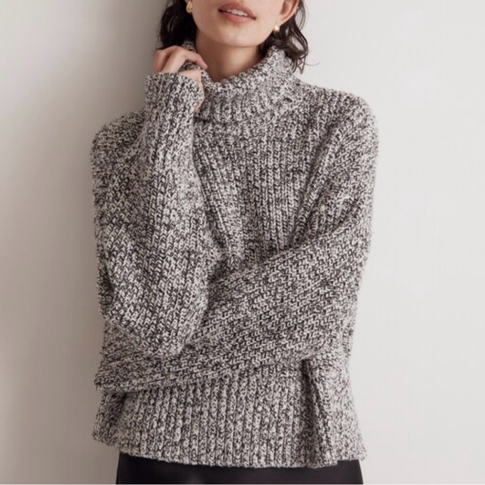 Madewell wide ribbed turtleneck sweater